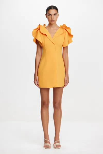 Acler Normanhill Mini Dress In Yellow