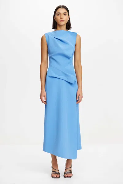 Acler Normanhll Midi Dress In Blue