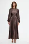 Acler Norseman Midi Dress In Brown