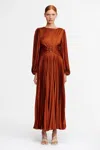 Acler Norseman Midi Dress In Brown