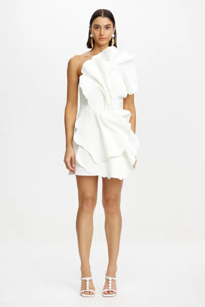 Acler Oake Mini Dress In White