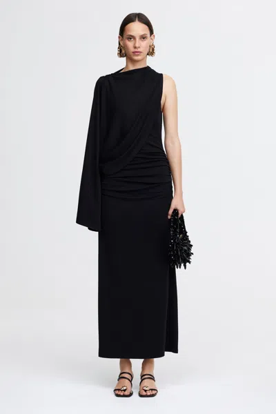 Acler Odder Midi Dress In Black