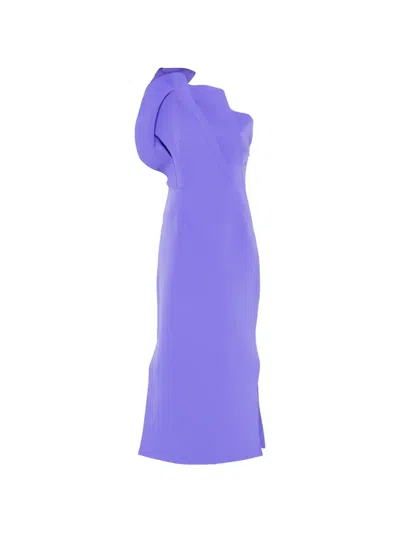 Acler One-shoulder Dress In Purple