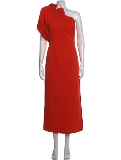Pre-owned Acler One-shoulder Long Dress W/ Tags In Orange