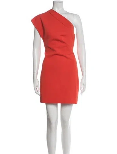 Pre-owned Acler One-shoulder Mini Dress In Orange