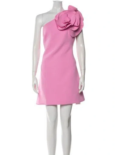 Pre-owned Acler One-shoulder Mini Dress In Pink