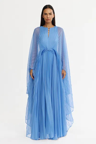 Acler Orleton Maxi Dress In Blue