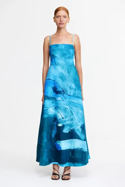 Acler Osidge Maxi Dress In Blue