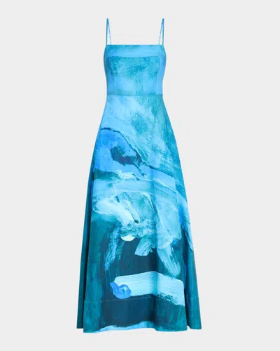 Acler Osidge Sleeveless Maxi Dress In Blue