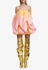 Acler Otley Strapless Mini Ombre Petal Dress In Multicolor