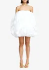 Acler Otley Strapless Mini Petal Dress In White