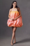 Acler Otley Strapless Mini Ombre Petal Dress In Pink
