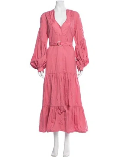 Pre-owned Acler Patterned Long Dress In Pink