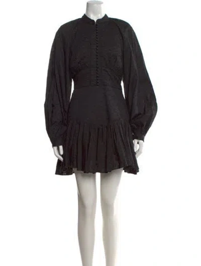 Pre-owned Acler Patterned Mini Dress In Black