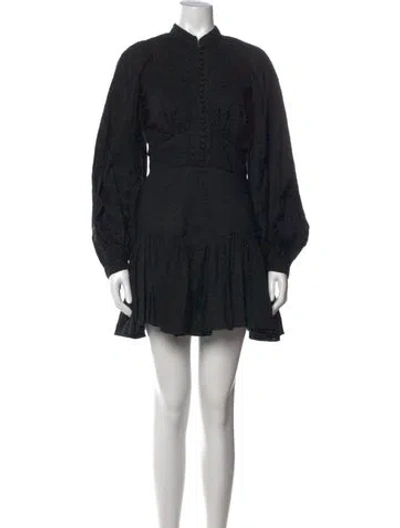 Pre-owned Acler Patterned Mini Dress In Black