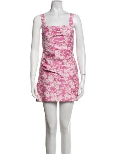 Pre-owned Acler Patterned Mini Dress In Pink