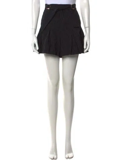 Pre-owned Acler Patterned Mini Shorts In Black