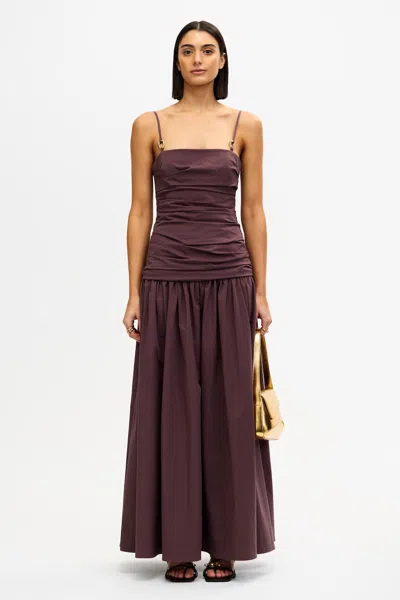 Acler Pembrey Maxi Dress In Brown