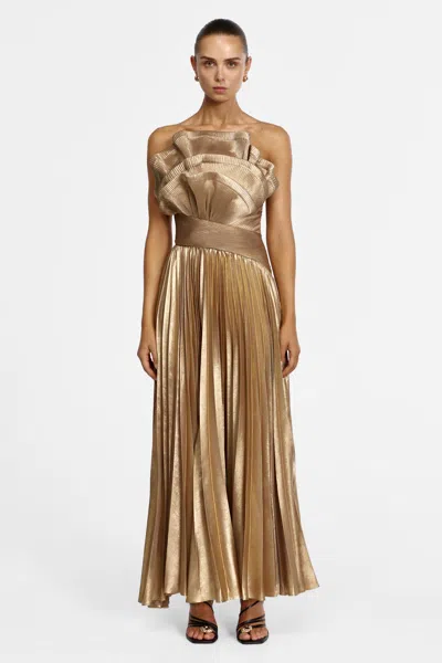 Acler Penda Maxi Dress In Brown