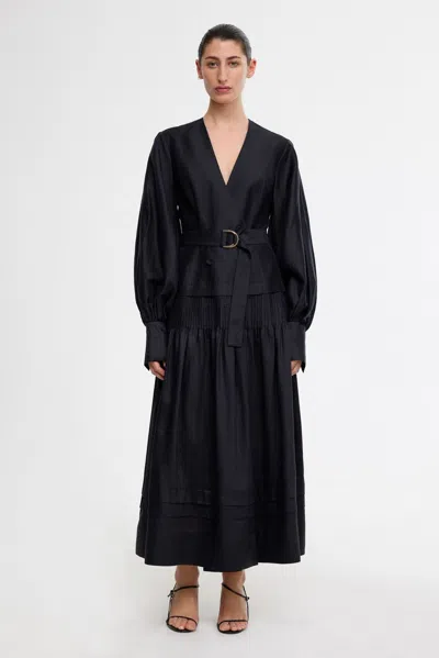 Acler Penfold Midi Dress In Black