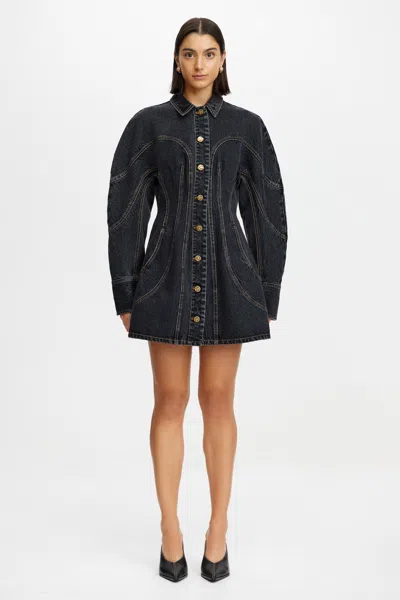 Acler Poulton Mini Dress In Black