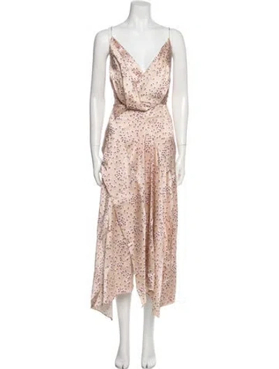 Pre-owned Acler Printed Long Dress In Neutral