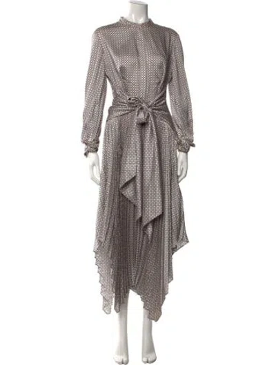 Pre-owned Acler Printed Long Dress In Neutral