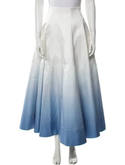 Pre-owned Acler Printed Long Skirt In Blue