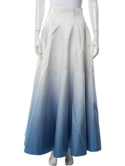 Pre-owned Acler Printed Long Skirt In Blue