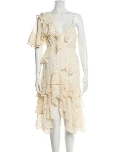 Pre-owned Acler Printed Midi Length Dress In Neutral