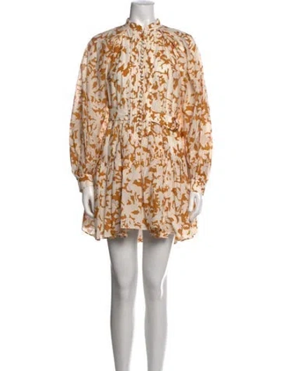 Pre-owned Acler Printed Mini Dress In Neutrals