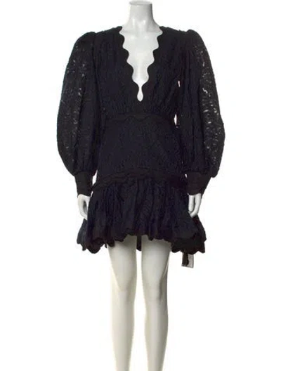 Pre-owned Acler Printed Mini Dress W/ Tags In Blue