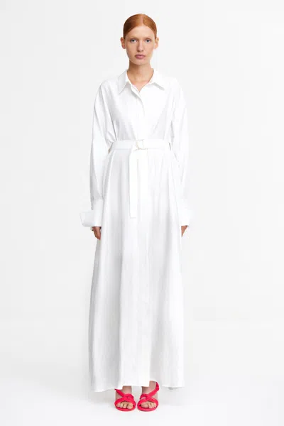 Acler Privett Midi Dress In White