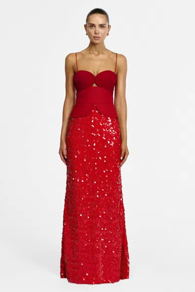 Acler Pryde Maxi Dress In Red