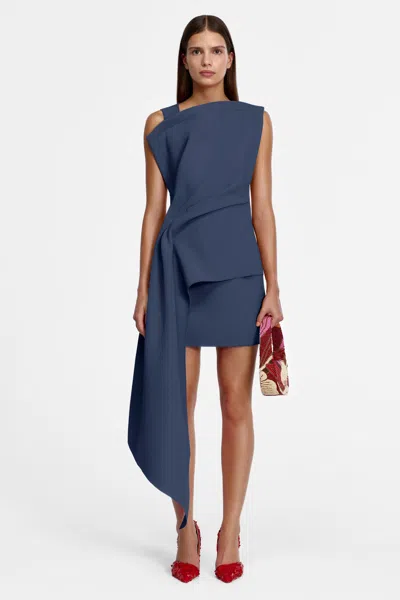 Acler Quindus Mini Dress In Blue