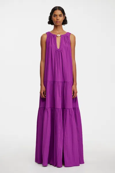 Acler Radmoor Maxi Dress In Purple