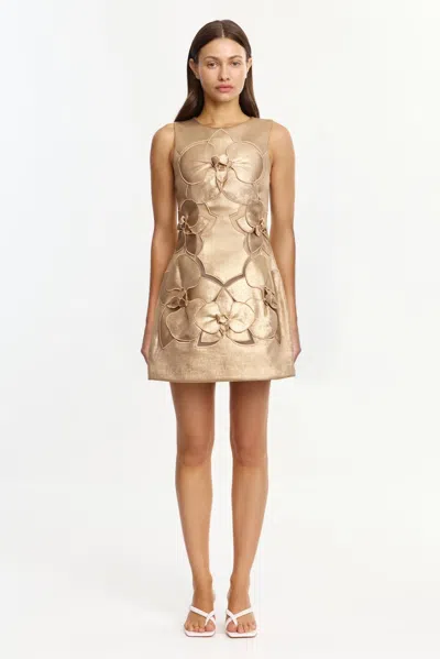 Acler Raffin Mini Dress In Gold