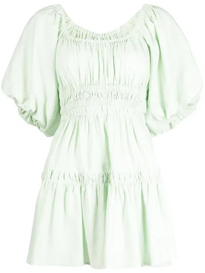 Acler Rangewood Ruffle-detailing Dress In Green
