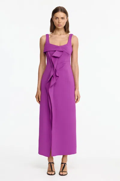 Acler Realbart Maxi Dress In Purple