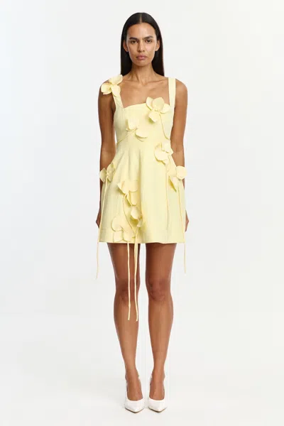 Acler Reeve Mini Dress In Yellow