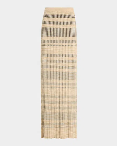 Acler Rendell Ribbed Maxi Dress In Gray