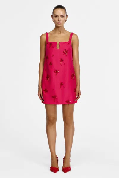 Acler Rex Mini Dress In Red