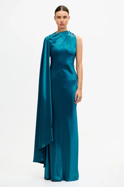 Acler Ropley Maxi Dress In Blue