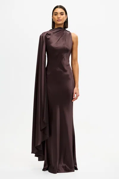 Acler Ropley Maxi Dress In Brown