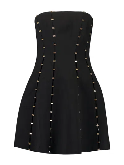 Acler Rosegreen Mini Dress In Black