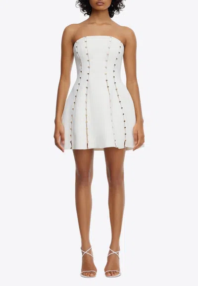 Acler Rossgreen Strapless Mini Dress In White