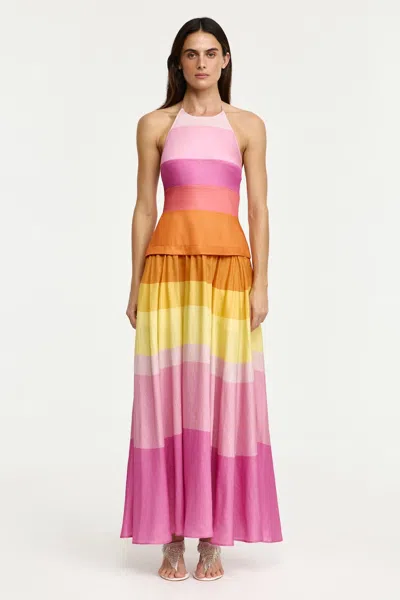 Acler Rourke Maxi Dress In Multi
