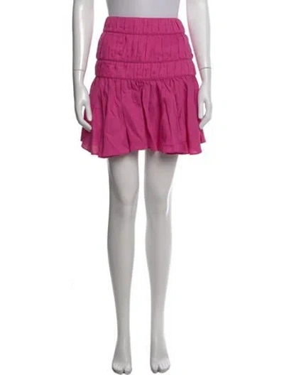 Pre-owned Acler Ruffle Embellishment Mini Skirt In Pink