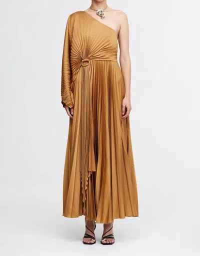 Acler Sadgill Maxi Dress In Caramel In Animal Print