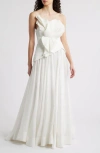 Acler Sageston Strapless Gown In Ivory